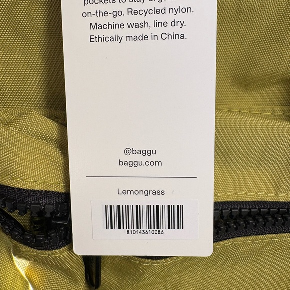 BAGGU Medium Cargo Crossbody LEMONGRASS NWT - Picture 5 of 7